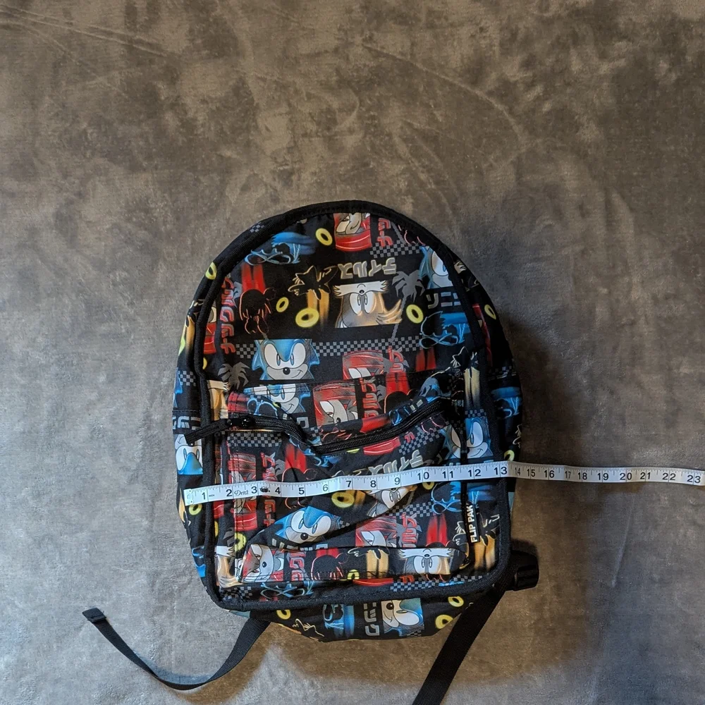 Sonic The Hedgehog Fuzzy Reversible Backpack